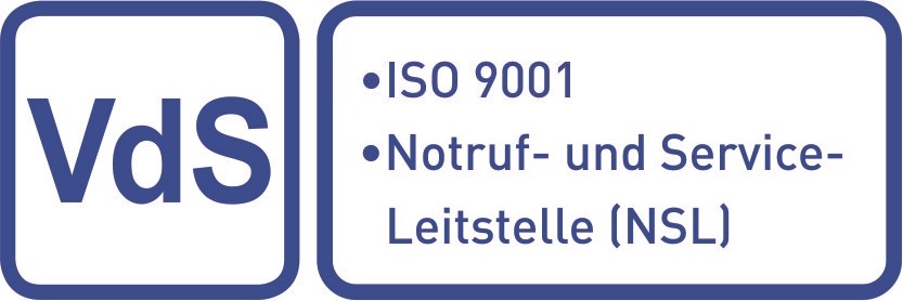 AWZ_VdS_NSL+9001_ Anerkannt als Notruf- und Service-Leitstelle (NSL) und nach ISO 9001